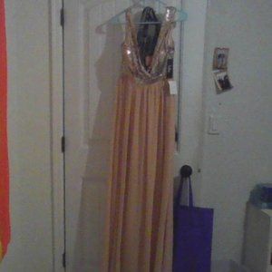 rose gold prom dress or ball gown